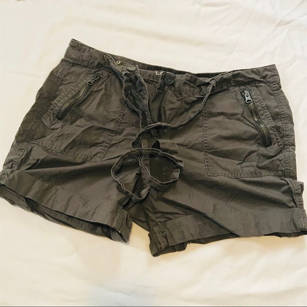 LOFT Rolled Shorts with Tie Belt